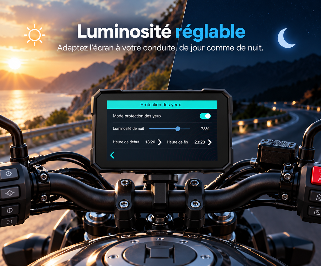 Écran CarPlay & Android Auto pour Moto - Waterproof IP67