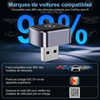 Adaptateur CarPlay & Android Auto Sans Fil – Standard
