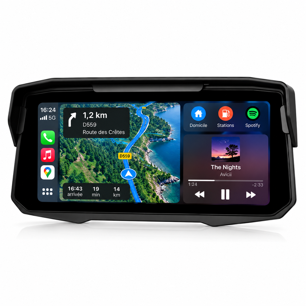 Écran CarPlay & Android Auto pour Moto - Elite