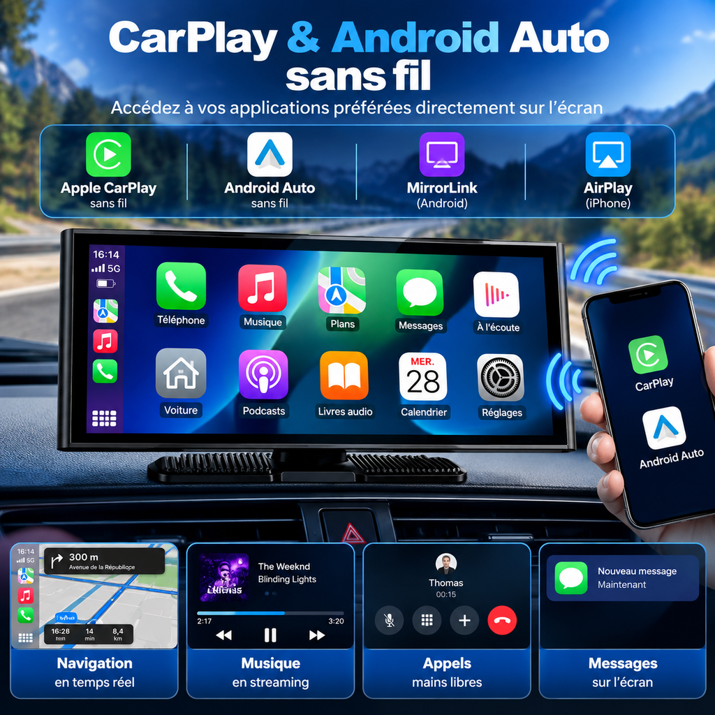 Écran Carplay & Android Auto - Elite