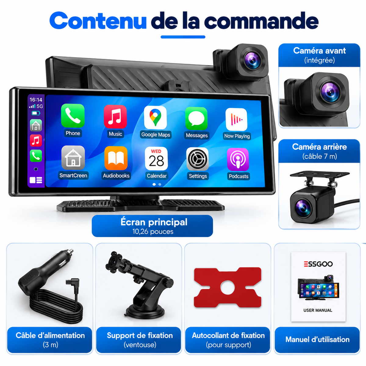 Écran Carplay & Android Auto - Elite
